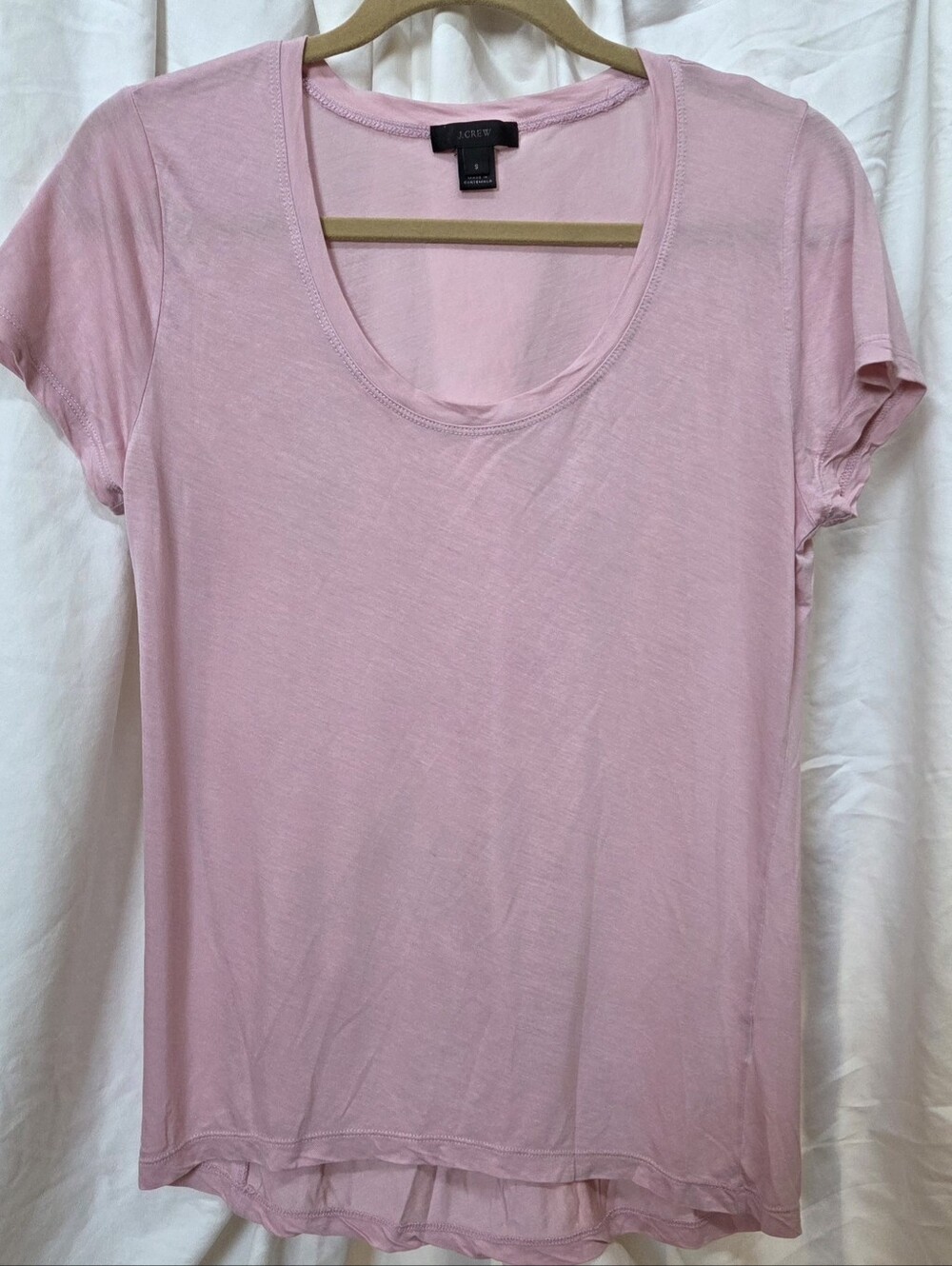 J. Crew Light Pink Scoop Neck Short Sleeve Tee